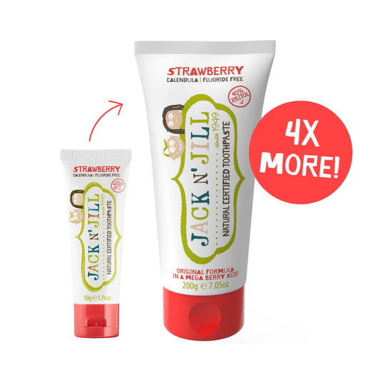 Jack N’ Jill Organic Fluoride Free Toothpaste - Mega Strawberry 200g