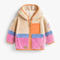Souris Mini Colourblock Plush Jacket in Pink