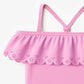 Souris Mini One Piece Ruffle Kids Swimsuit in Pink