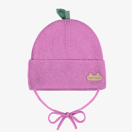 Souris Mini Knit Newborn Hat in Purple