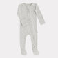 Pip + Phee Ribbed Bamboo Footed Sleeper in Light Heather Grey