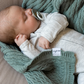 Pip + Phee Ribbed Bamboo Footed Sleeper in Light Heather Grey