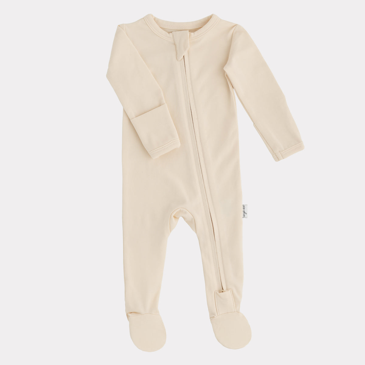 Pip + Phee Cotton Footed Sleeper in Vanilla