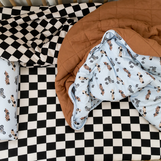 Pip + Phee Bamboo 1 TOG Blanket in Vintage Cars