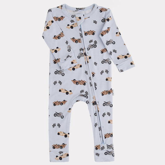 Pip + Phee Bamboo Footless Sleeper in Vintage Cars