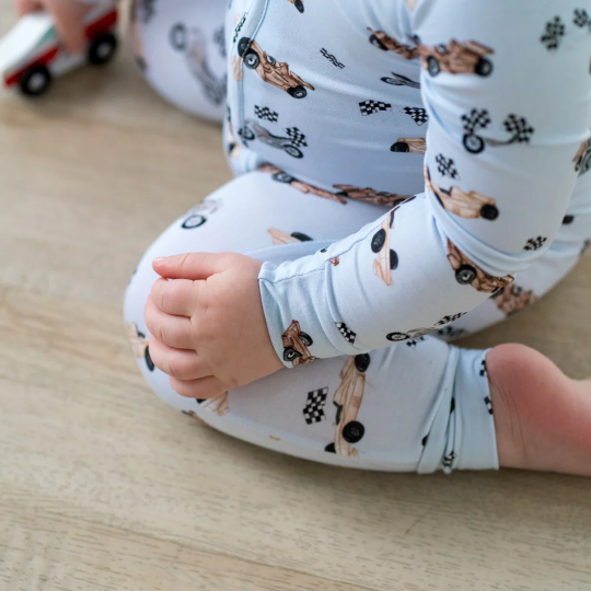 Pip + Phee Bamboo Footless Sleeper in Vintage Cars
