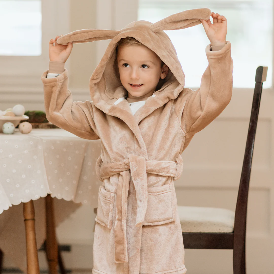 Petit Lem Plush Robe in Bunny