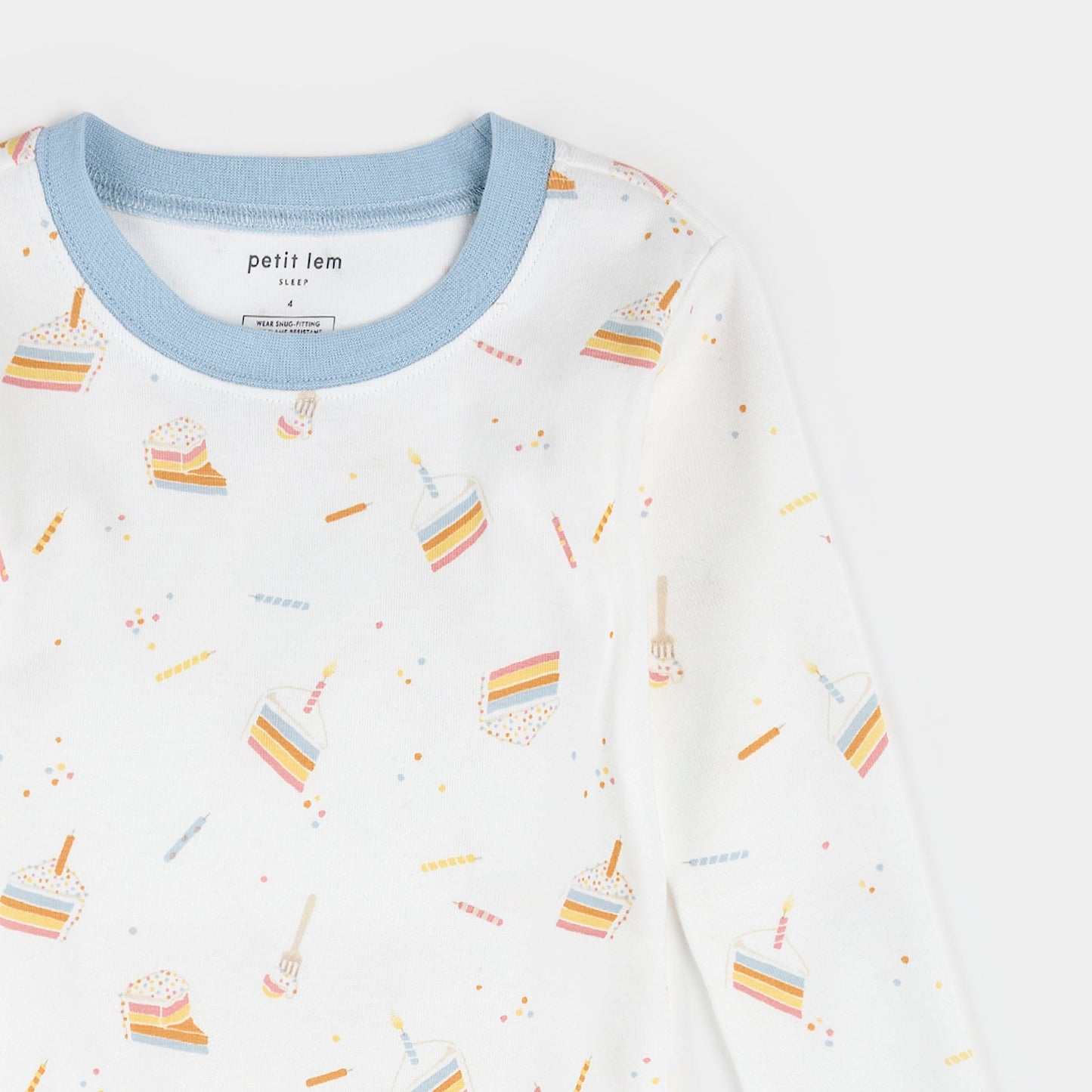 Petit Lem 2 Piece Pj Set in Birthday Cake Print