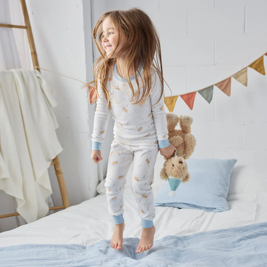 Petit Lem 2 Piece Pj Set in Birthday Cake Print
