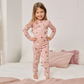 Petit Lem 2 Piece Pj Set in Princess Print on Vintage Rose