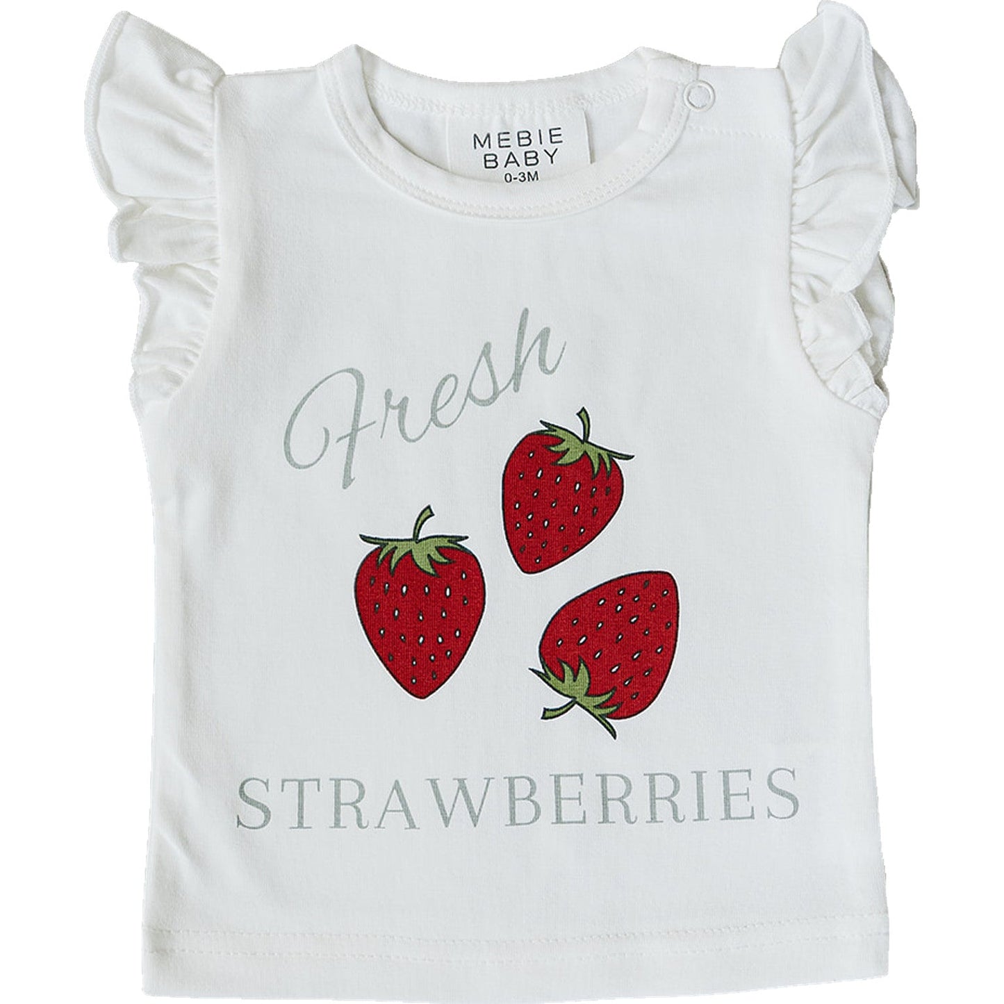 Mebie Baby Strawberry Ruffle Tee