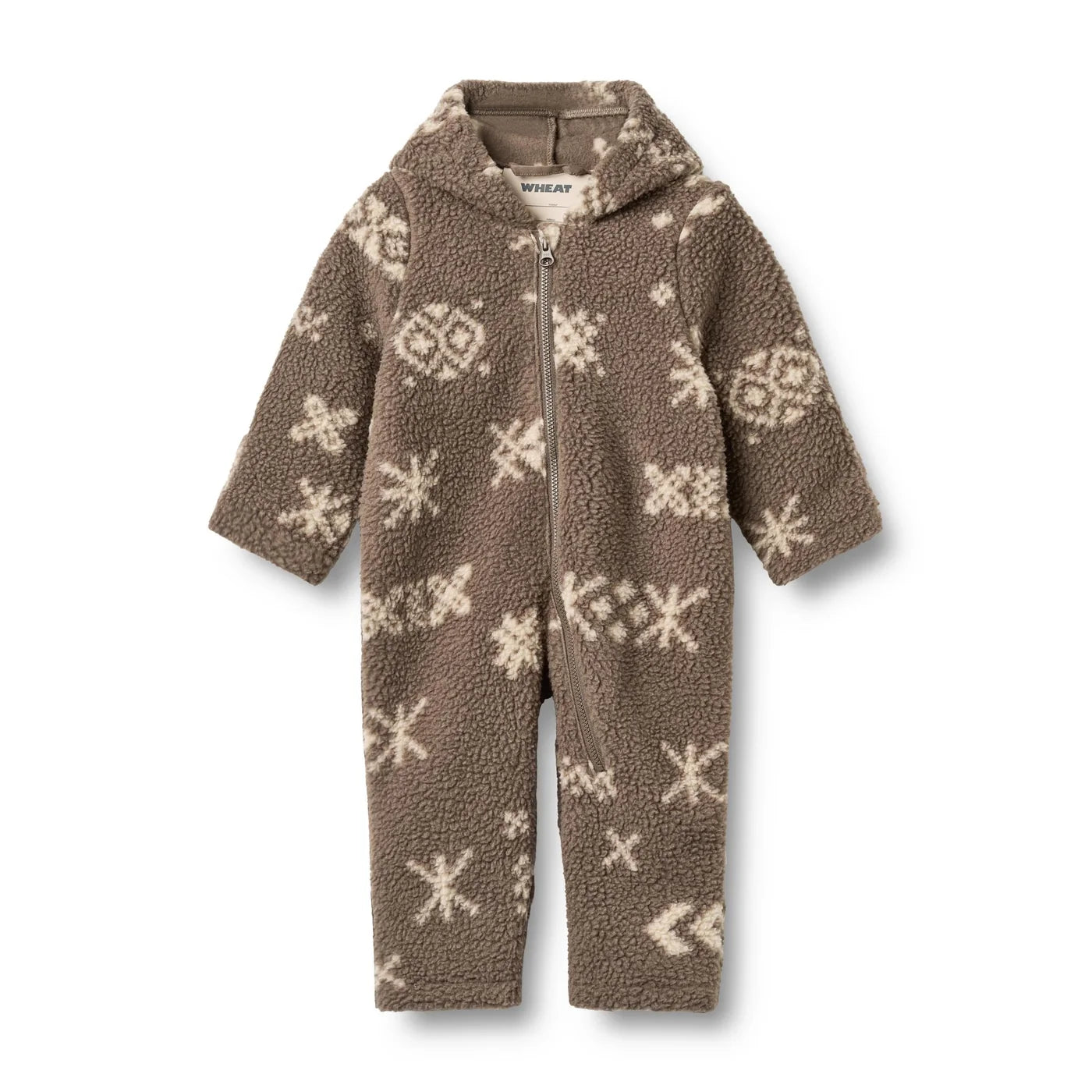 Wheat Allo Fleece Suit in Dry Wood Jacquard