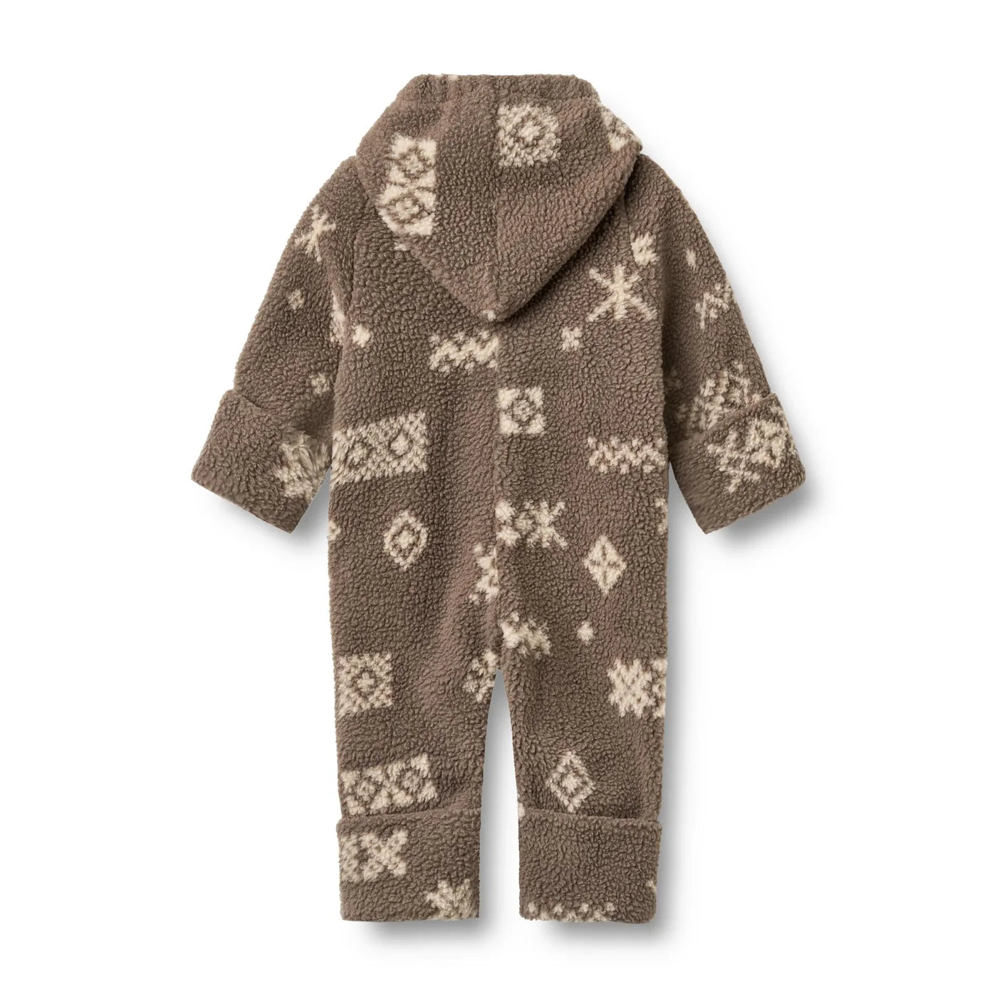 Wheat Allo Fleece Suit in Dry Wood Jacquard