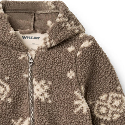 Wheat Allo Fleece Suit in Dry Wood Jacquard