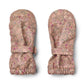 Wheat Rily Rain Mittens in Portobella Flowers