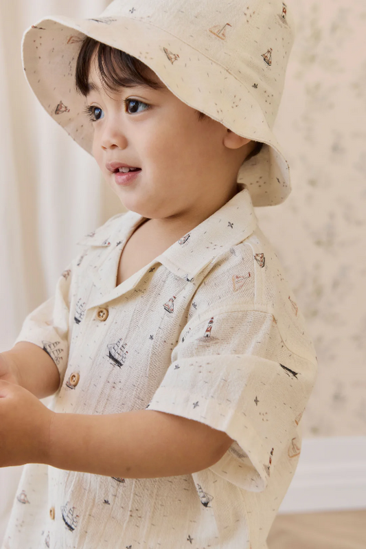 Jamie Kay Organic Cotton Silas Shirt in Sailing Day