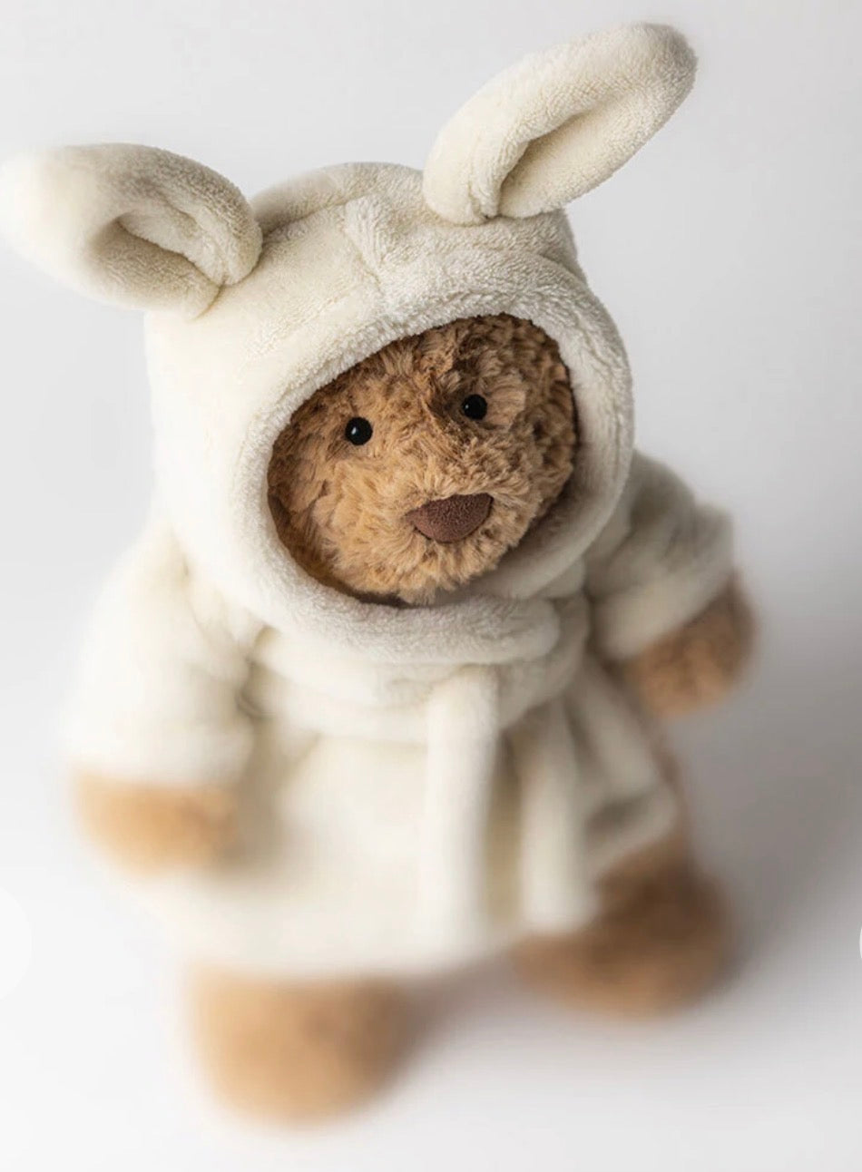 Jellycat Bartholomew Bear in his Bathrobe Outfit