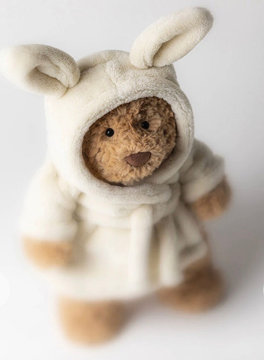 Jellycat Bartholomew Bear in his Bathrobe Outfit