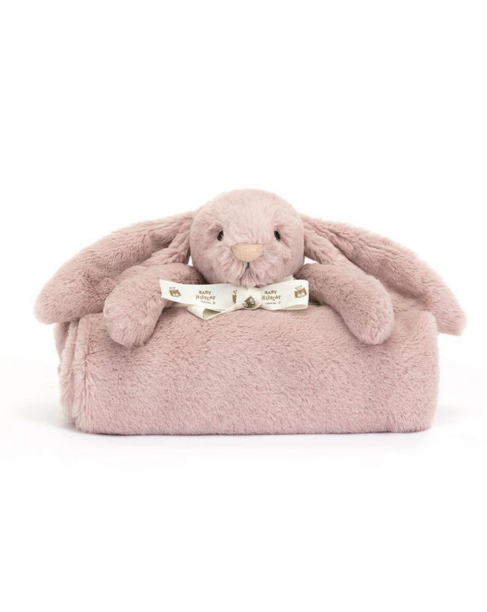 Jellycat Bashful Bunny Luxe Rosa Blankie