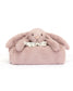 Jellycat Bashful Bunny Luxe Rosa Blankie