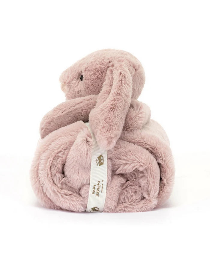 Jellycat Bashful Bunny Luxe Rosa Blankie