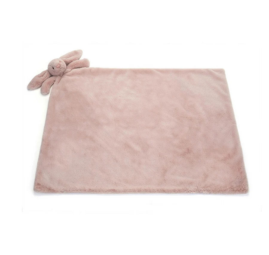 Jellycat Bashful Bunny Luxe Rosa Blankie