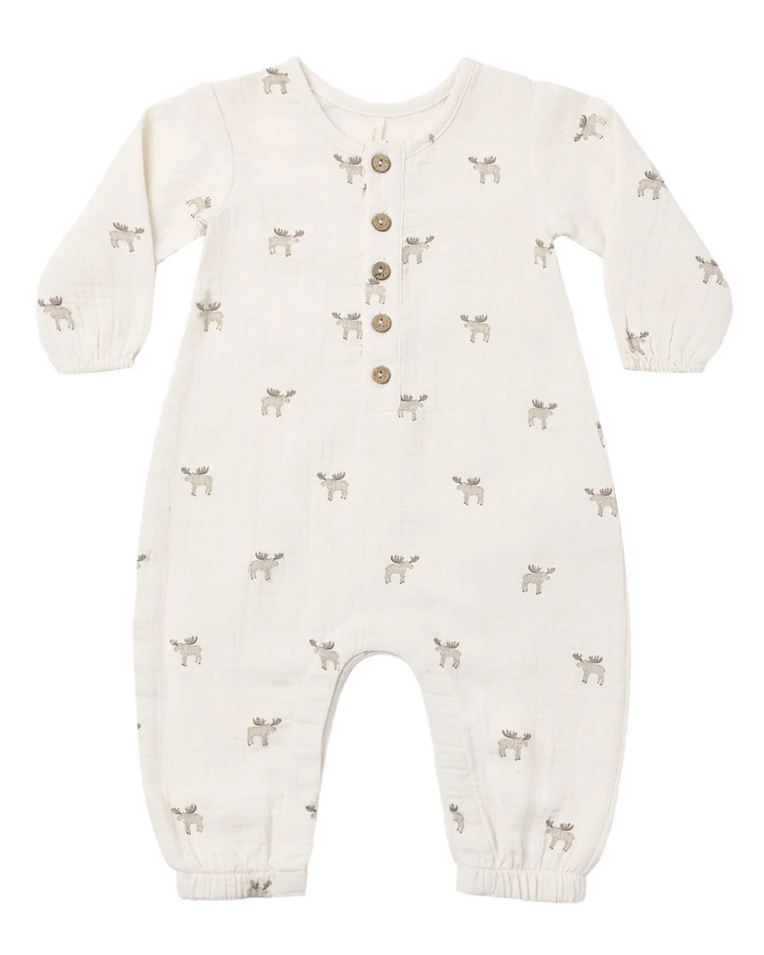 Quincy Mae Woven Jumpsuit in Moose