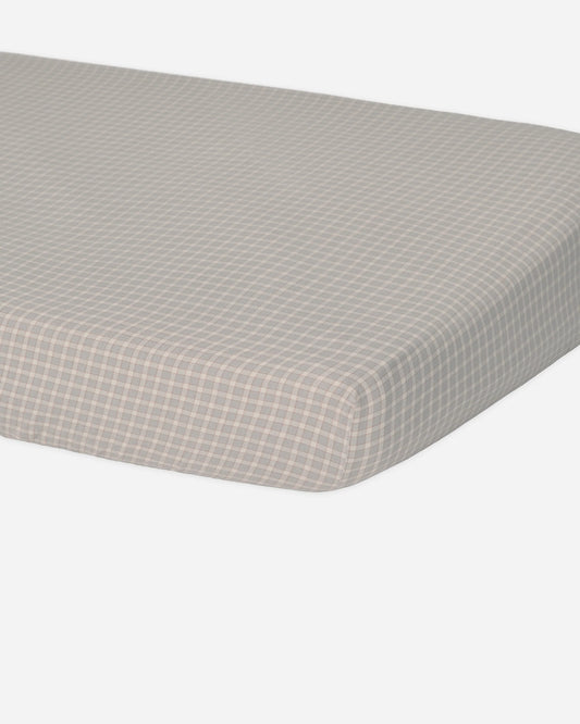 Quincy Mae Woven Crib Sheet in Blue Gingham