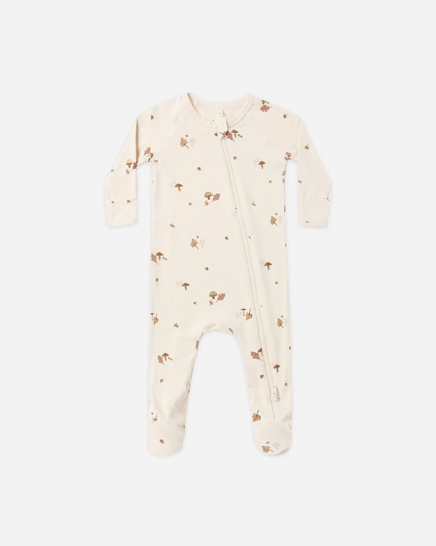 Quincy Mae Bamboo Zip Footie in Woodland