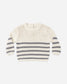 Quincy Mae Rex Sweater in Slate Stripe