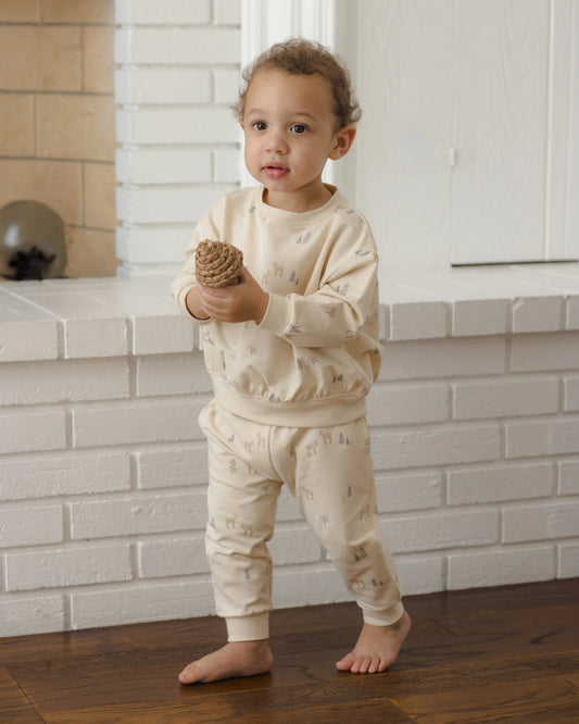 Quincy Mae Relaxed Sweatsuit in Deer