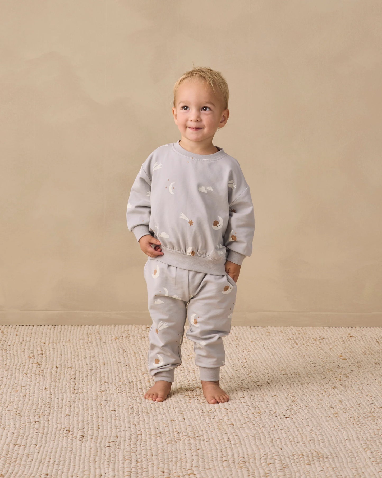 Quincy Mae Relaxed Sweatsuit in Sky Friends
