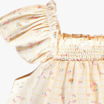 Souris Mini Checkered Floral Romper