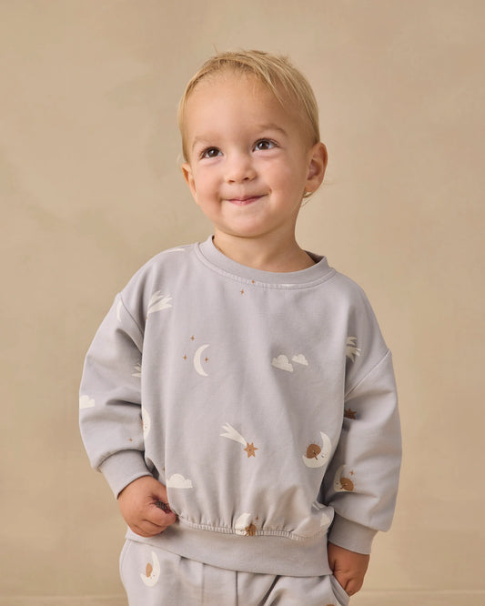 Quincy Mae Relaxed Sweatsuit in Sky Friends