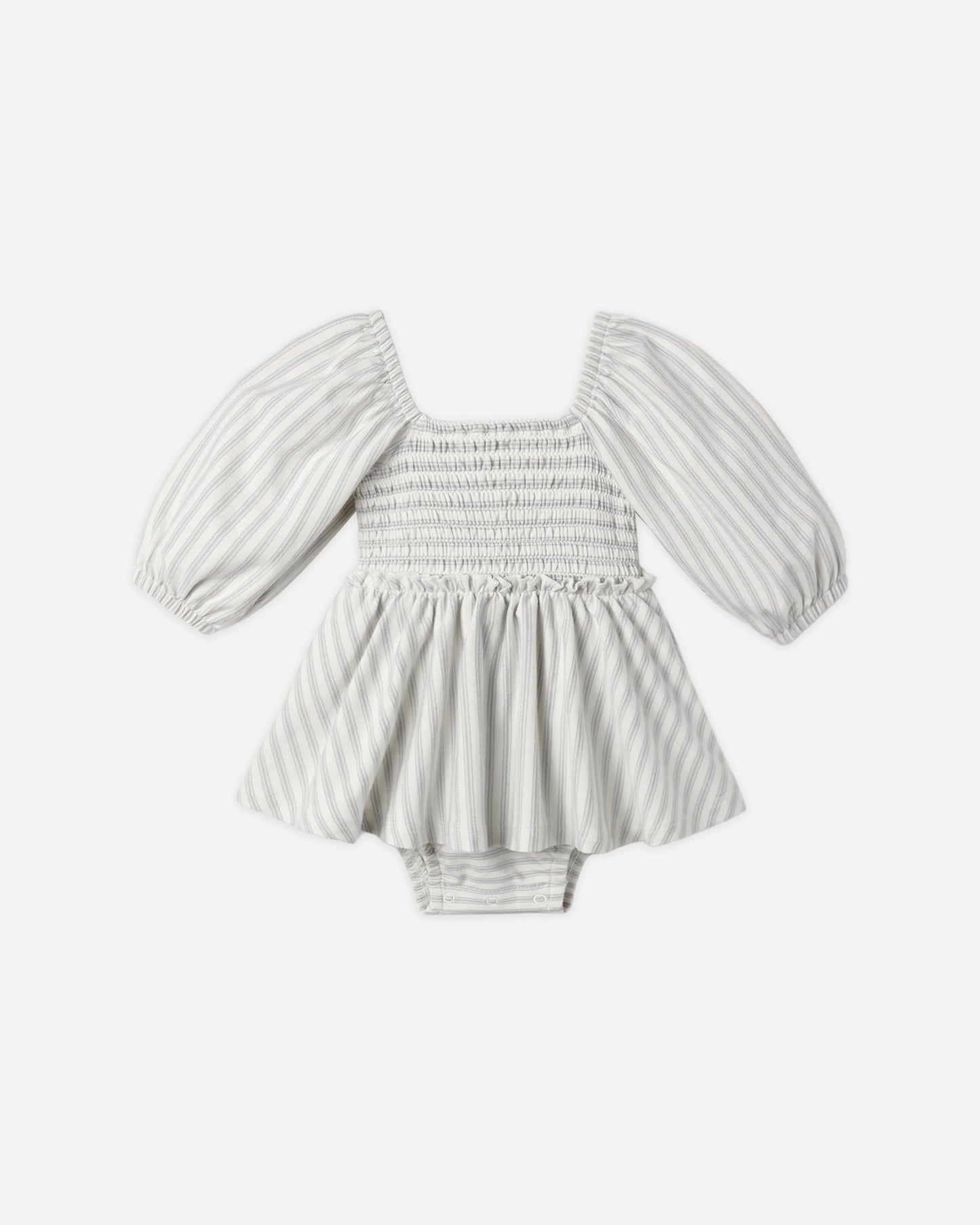 Quincy Mae Lainey Romper in Cloud Stripe