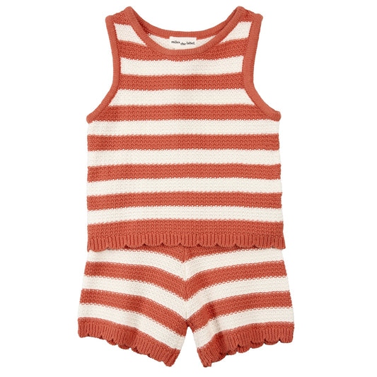Miles the Label Striped Crochet Set