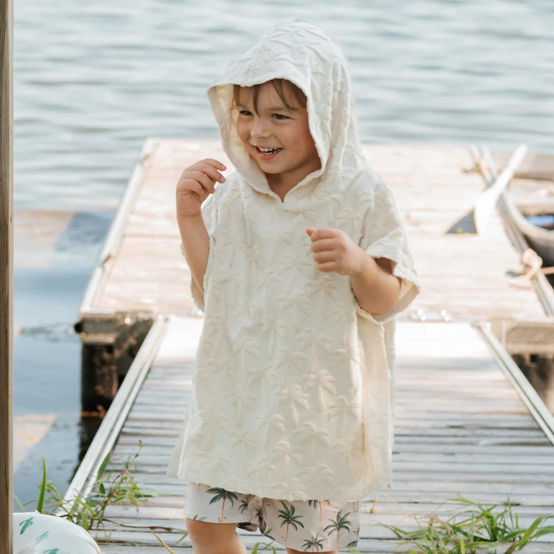 Petit Lem Beach Towel in Beige Palm Trees
