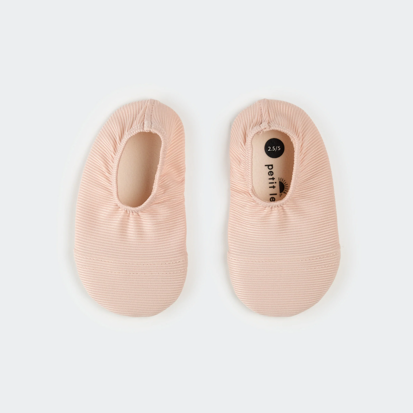 Petit Lem Ribbed Swim Slippers in Rose