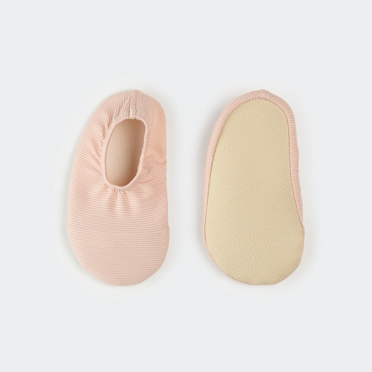 Petit Lem Ribbed Swim Slippers in Rose