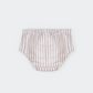 Petit Lem Swim Diaper in Taupe Seersucker Stripe