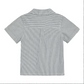 Huttelihut Muslin Collared Tee in Navy Striped