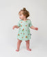Belan J Bamboo Short Sleeve Skirted Onesie in Strawberry Garden