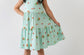 Belan J Ruffled Strap Tiered Dress in Strawberry Garden