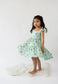 Belan J Ruffled Strap Tiered Dress in Strawberry Garden