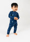 Belan J Foldover Cuff Footless Bamboo Sleeper in Blueberries