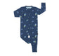 Belan J Foldover Cuff Footless Bamboo Sleeper in Blueberries
