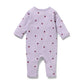 Wilson & Frenchy Organic Waffle Ruffle Zipsuit in Berry Plums