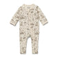 Wilson & Frenchy Organic Zipsuit with Feet in Foxglove Forest