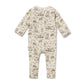 Wilson & Frenchy Organic Zipsuit with Feet in Foxglove Forest