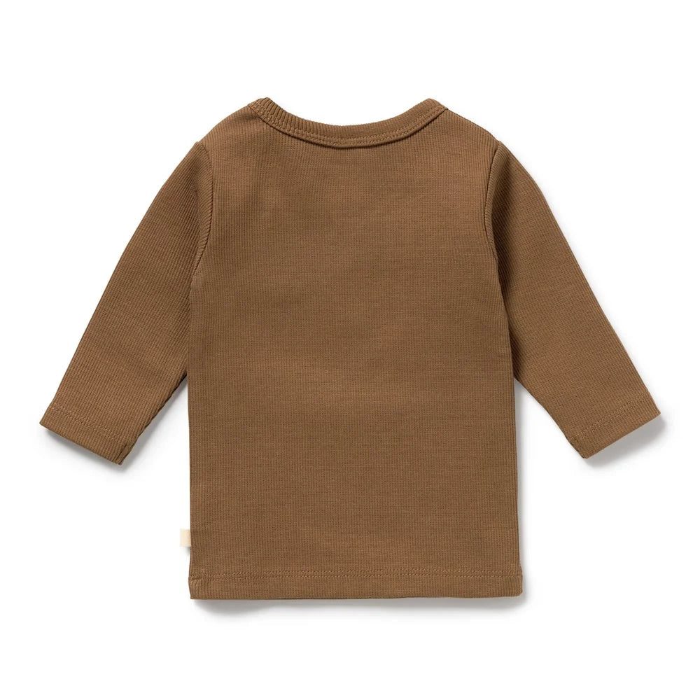 Wilson & Frenchy Organic Rib Top and Legging set in Nutmeg